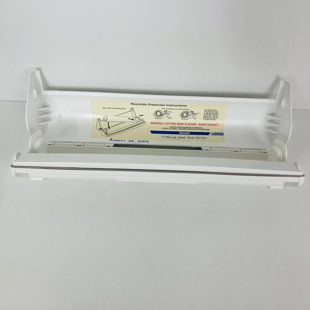 Reynolds Wrap & Foil Dispenser White Plastic Countertop Wall Mount Good